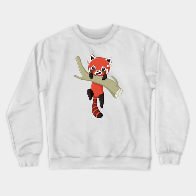 Red Panda Crewneck Sweatshirt by Freeminds